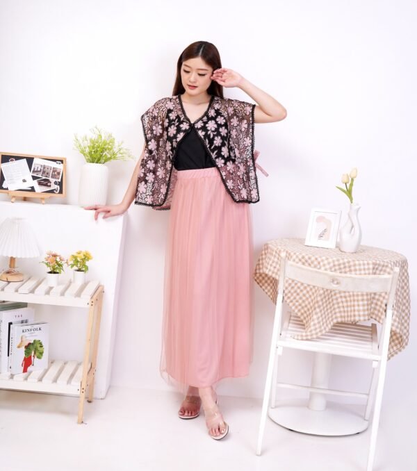 6pcs 6M1288 Setelan Rok & Outter - Gambar 3
