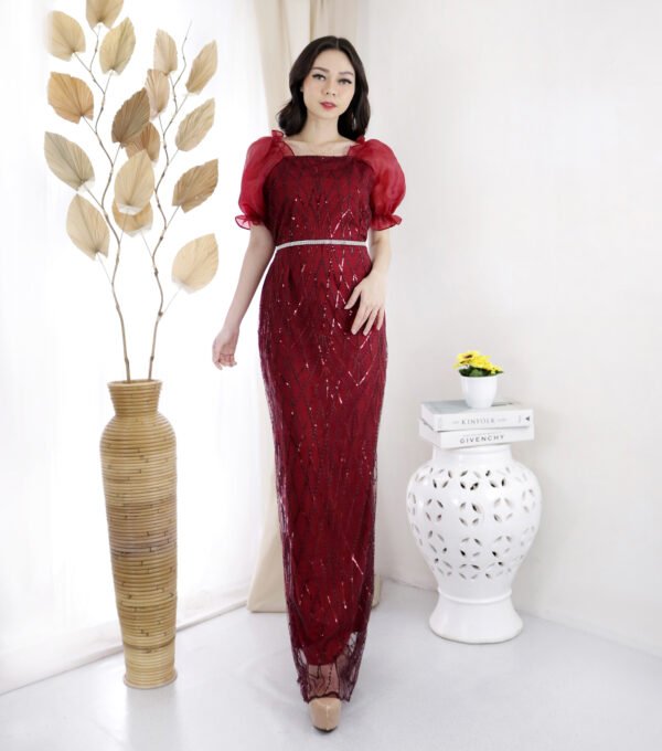8pcs 8M1230 Long Dress - Gambar 9