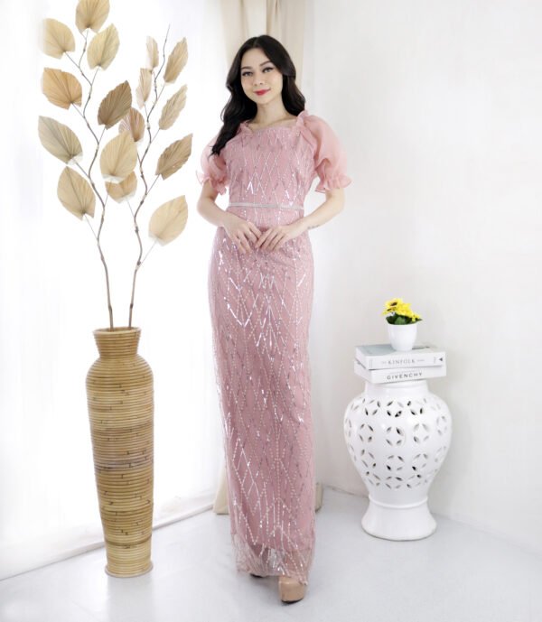 8pcs 8M1230 Long Dress - Gambar 8