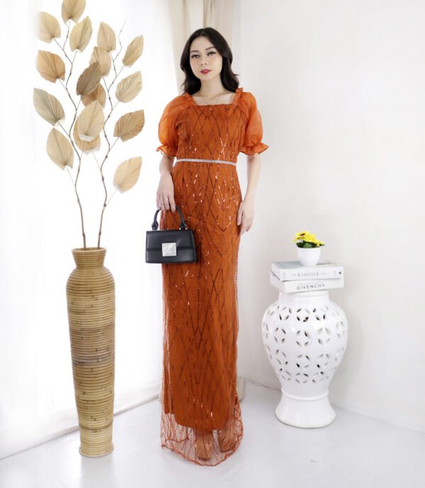 8pcs 8M1230 Long Dress - Gambar 7