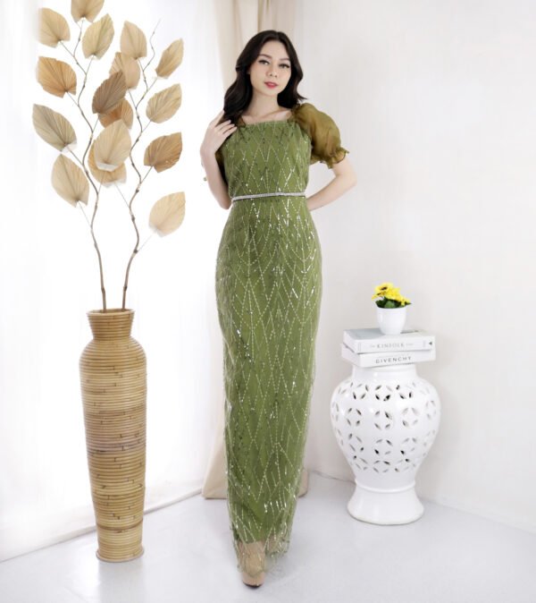 8pcs 8M1230 Long Dress - Gambar 6