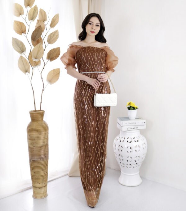 8pcs 8M1230 Long Dress - Gambar 3