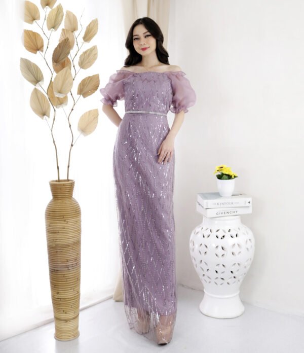 8pcs 8M1230 Long Dress - Gambar 2