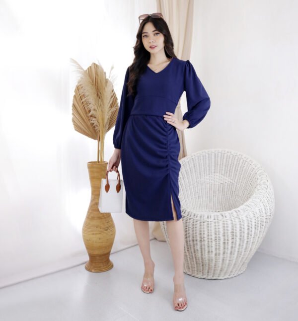 4pcs M1149 Setelan Rok Midi - Gambar 3