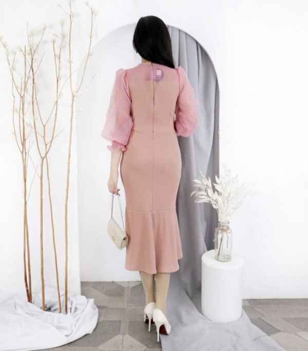 6pcs 6M1124D Dress Midi Organza - Gambar 2