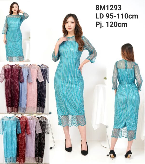8pcs 8M1293 Dress Midi