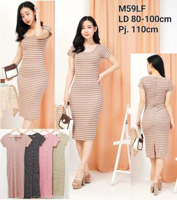 4pcs M59LF Dress Midi Basic Salur