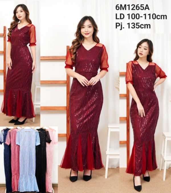 6pcs 6M1265A Long Dress Duyung