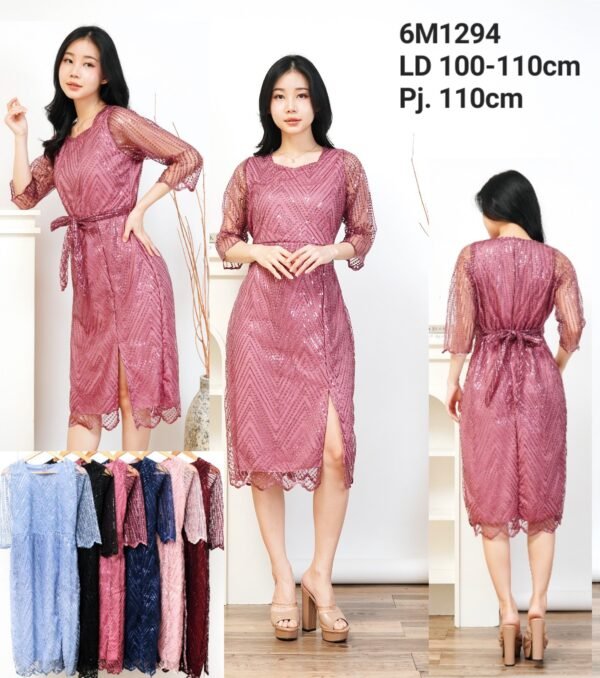 6pcs 6M1294 Dress Midi