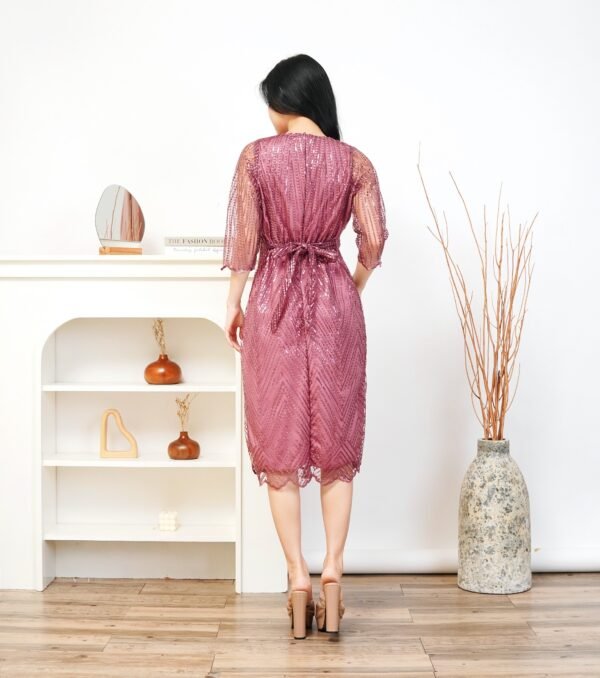 6pcs 6M1294 Dress Midi - Gambar 3