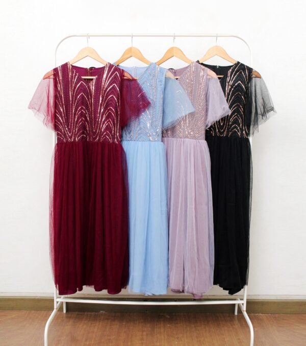 8pcs 8M1298 Dress Midi - Gambar 7