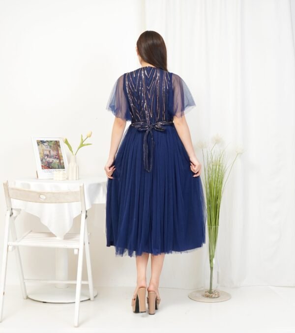 8pcs 8M1298 Dress Midi - Gambar 4