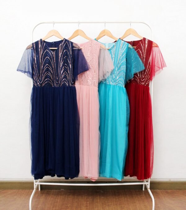 8pcs 8M1298 Dress Midi - Gambar 6