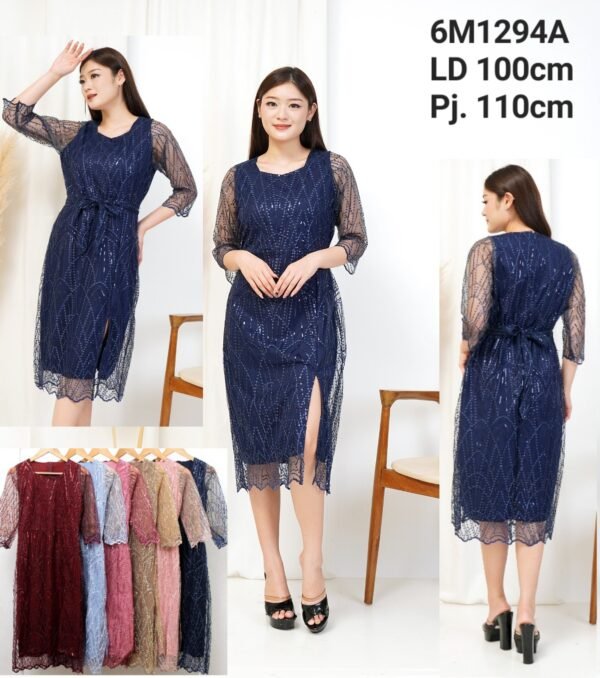 6pcs 6M1294A Dress Midi