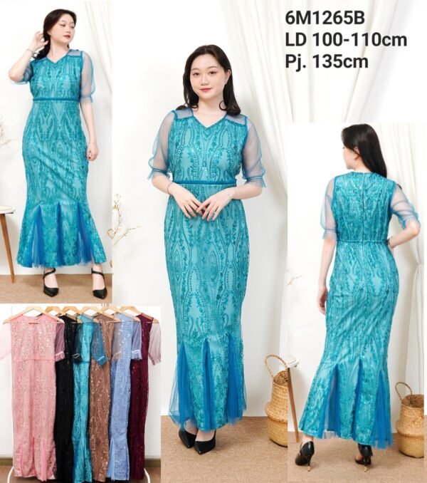 6pcs 6M1265B Long Dress Duyung