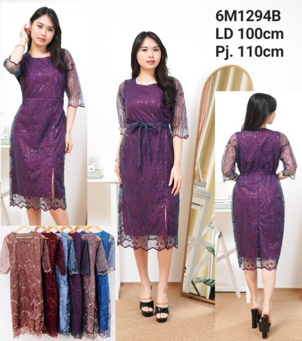 6pcs 6M1294B Dress Midi