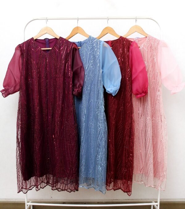 8pcs 8M1241D Dress Midi - Gambar 6