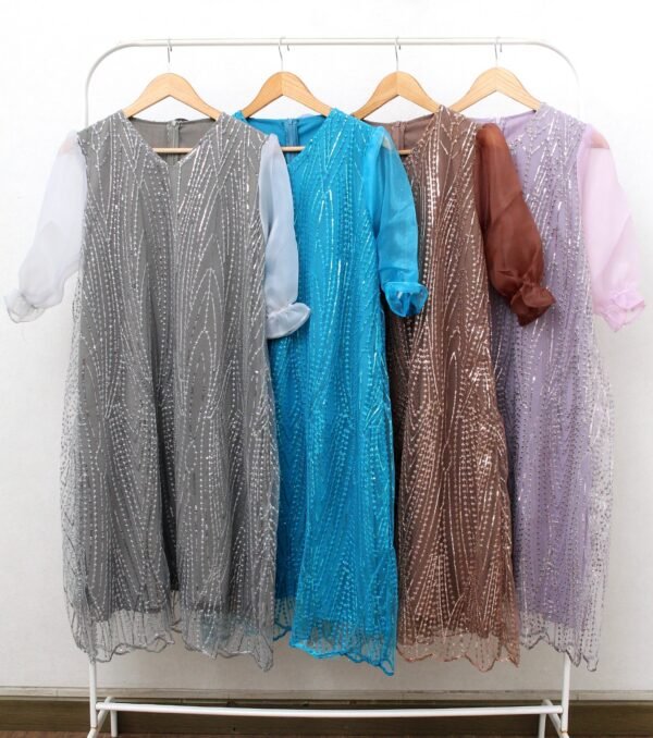 8pcs 8M1241D Dress Midi - Gambar 5