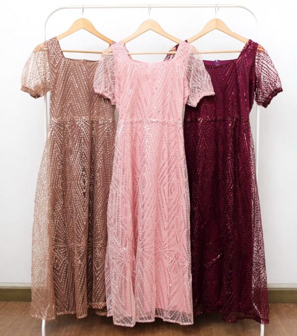 8pcs 8M1292C Long Dress Mekar - Gambar 4