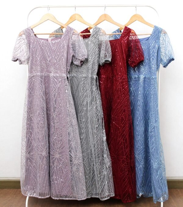 8pcs 8M1292C Long Dress Mekar - Gambar 6