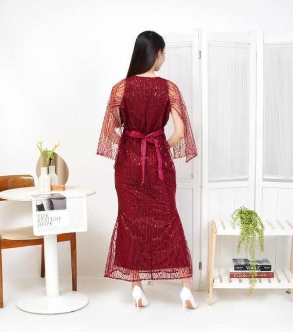 8pcs 8M1305 Long Dress Duyung - Gambar 4