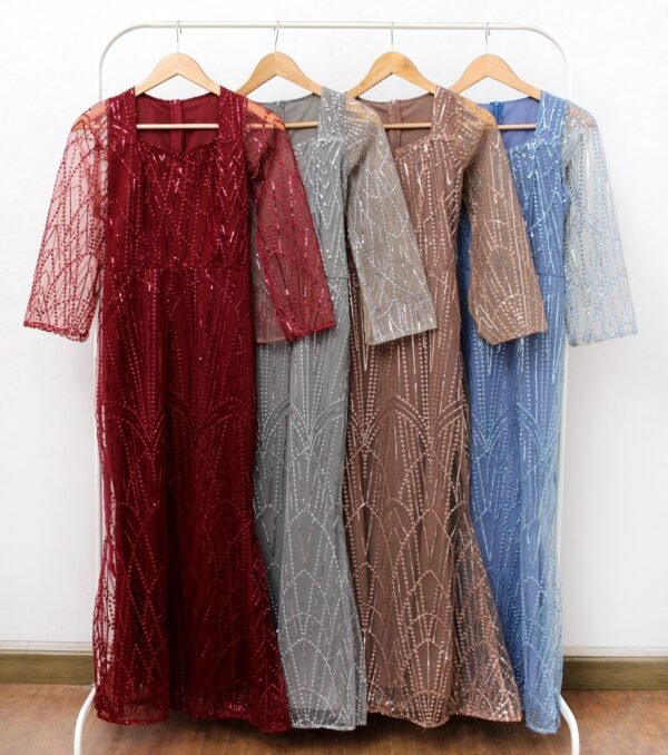 8pcs 8M1305 Long Dress Duyung - Gambar 5