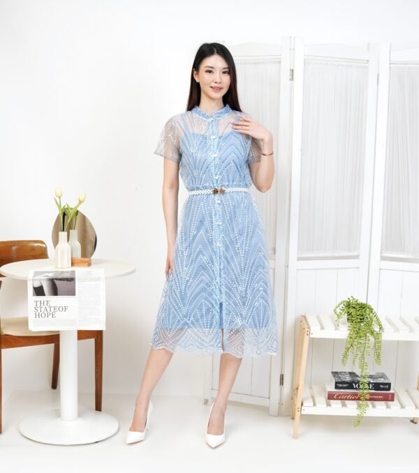 6pcs 6M1304 Setelan Dress Outter - Gambar 3