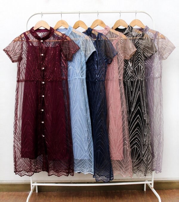 6pcs 6M1304 Setelan Dress Outter - Gambar 5