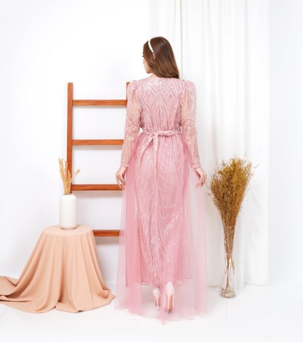 8pcs 8M1306 Long Dress Tangan Panjang - Gambar 2