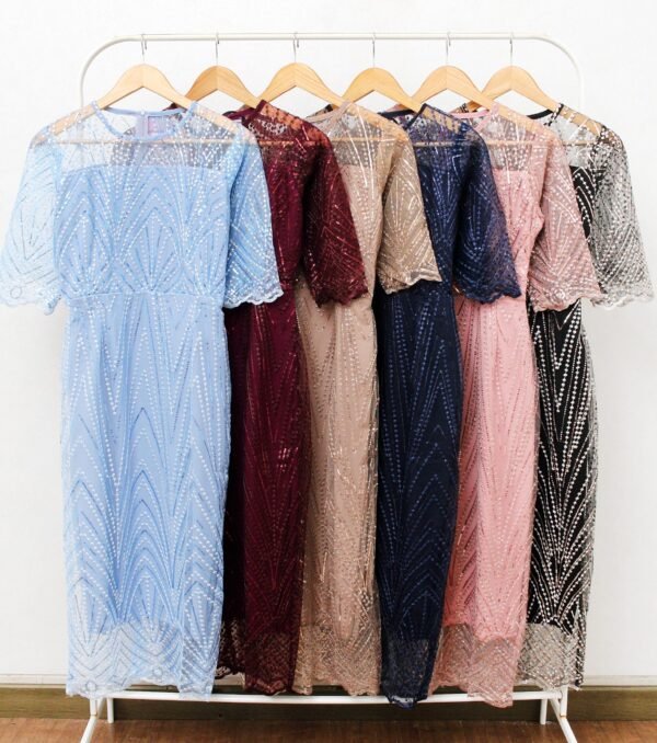 6pcs 6M1293A Dress Midi - Gambar 2