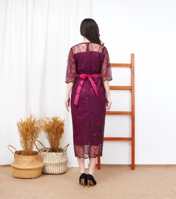 6pcs 6M1293A Dress Midi - Gambar 7