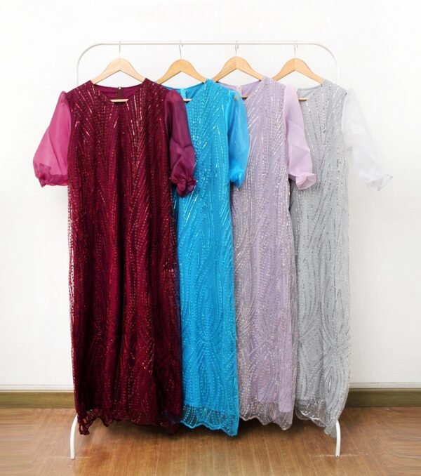 8pcs 8M1309 Long Dress - Gambar 5