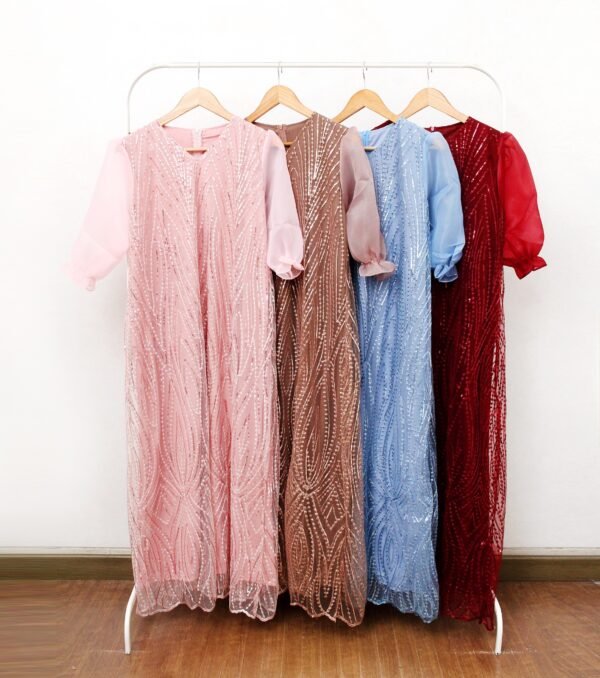 8pcs 8M1309 Long Dress - Gambar 6