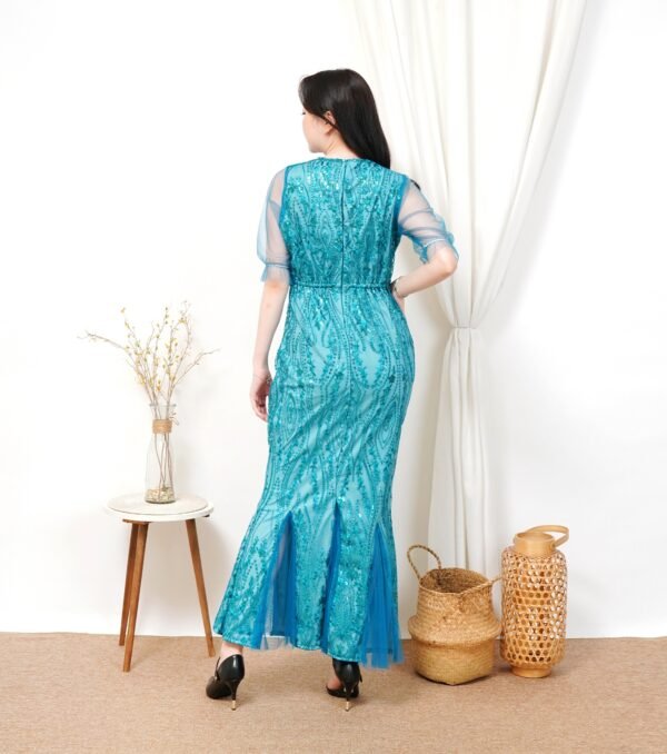 6pcs 6M1265B Long Dress Duyung - Gambar 4
