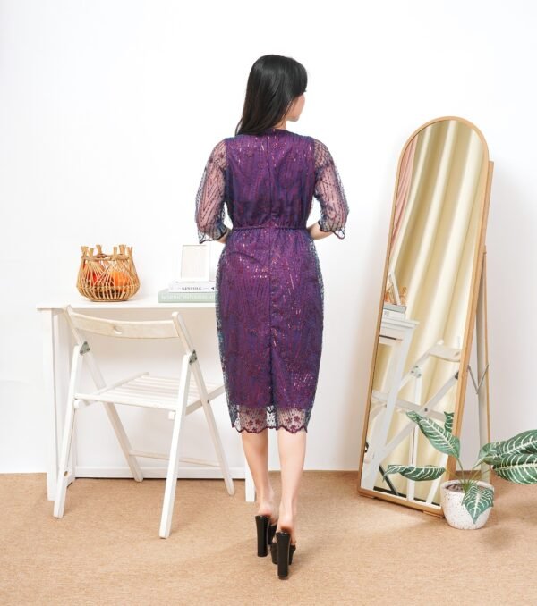 6pcs 6M1294B Dress Midi - Gambar 5