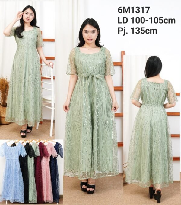 6pcs 6M1317 Long Dress Mekar
