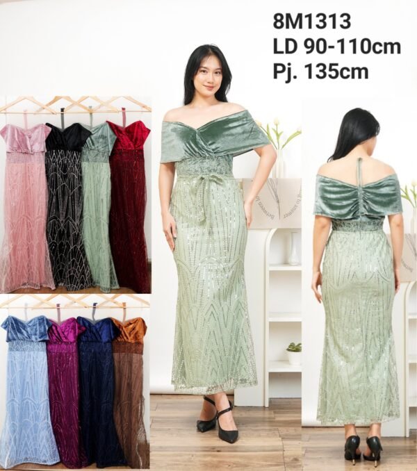 8pcs 8M1313 Long Dress Sabrina