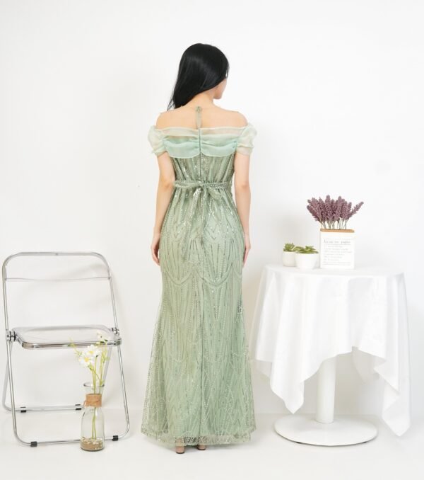 6pcs 6M1240D Long Dress Sabrina - Gambar 5