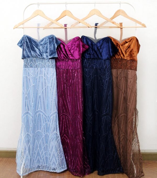 8pcs 8M1313 Long Dress Sabrina - Gambar 6