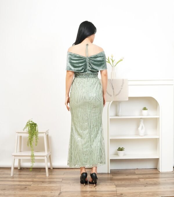 8pcs 8M1313 Long Dress Sabrina - Gambar 4