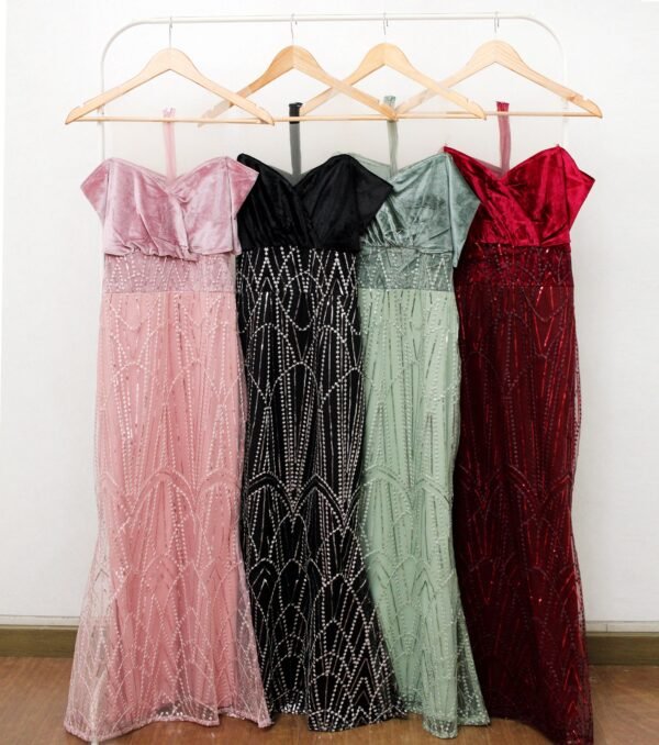 8pcs 8M1313 Long Dress Sabrina - Gambar 5