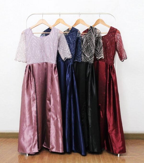 8pcs 8M1311 Long Dress - Gambar 2