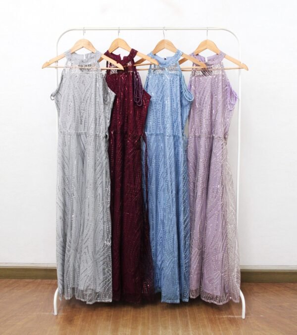 8pcs 8M1315A Long Dress Mutiara - Gambar 4