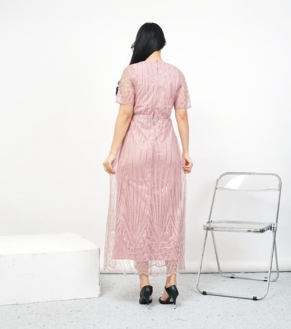 6pcs 6M1307B Long Dress A-line - Gambar 3