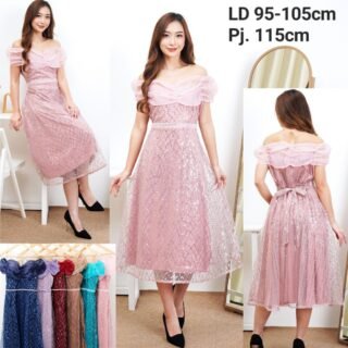 6pcs 6M1328 Dress Midi Sabrina