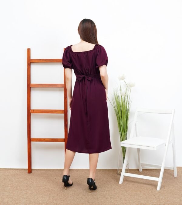 6pcs 6M1326 Dress Midi Sabrina - Gambar 4