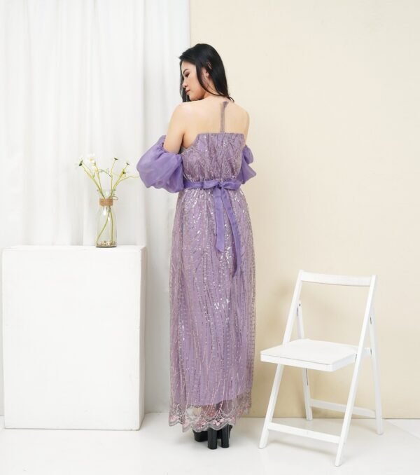 6pcs 6M1330 Long Dress Sabrina - Gambar 3