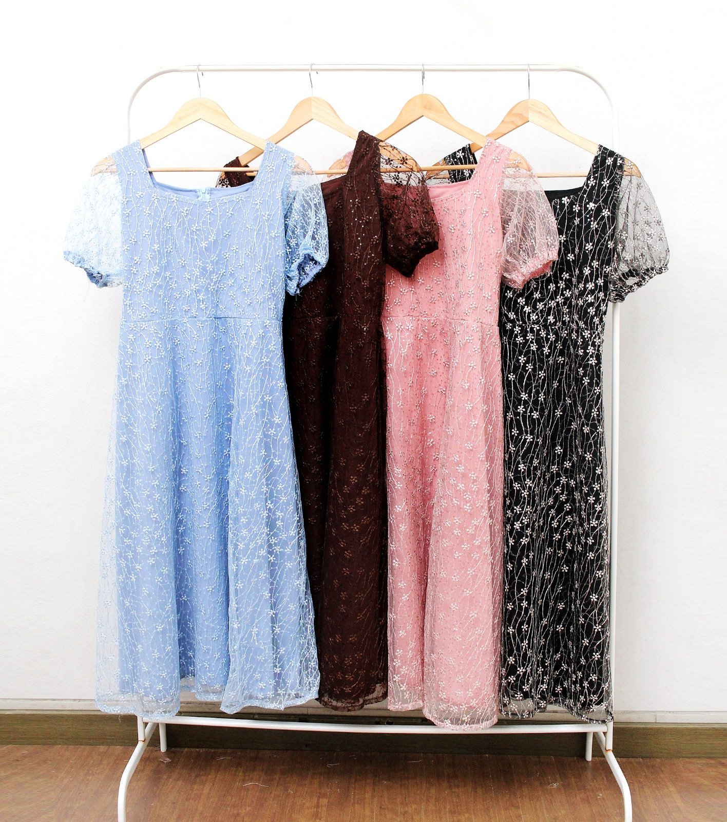 8pcs 8M1195AN Dress Midi - Gambar 4