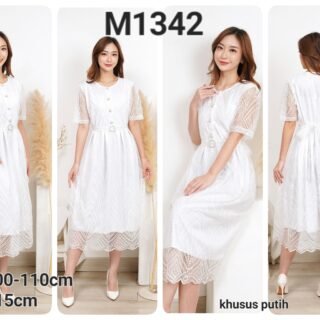 2pcs M1342 Dress Midi Kancing