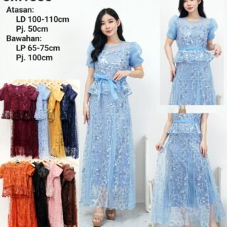 8pcs 8M1338 Setelan Long Skirt Tulle